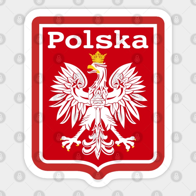 POLSKA Eagle // Retro Polish Poland Pride Sticker by darklordpug